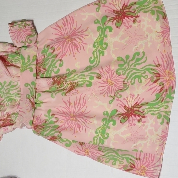 Lilly Pulitzer Floral silk sun dress. Lilly's Pink Dirty Shirley. Size 4 - Picture 4 of 8